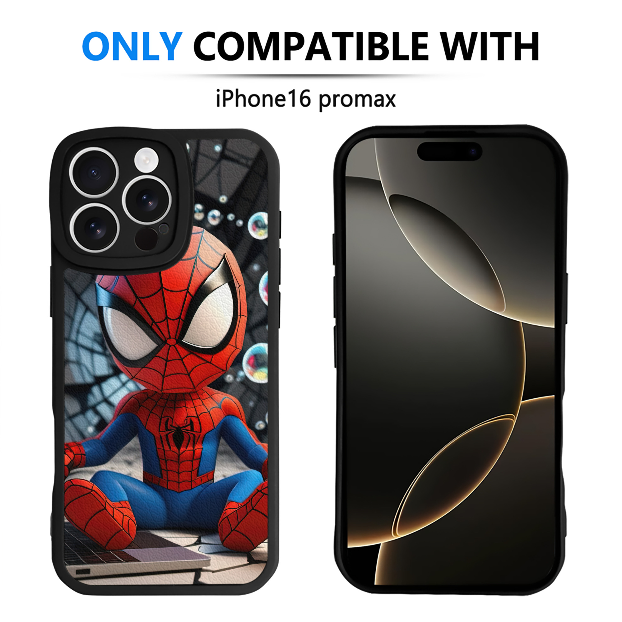 （画像用） Spider Man スパイダーマン 【iPhone 16シリーズ対応】シリコンスマホケース（レザー調） 材質：シリコン